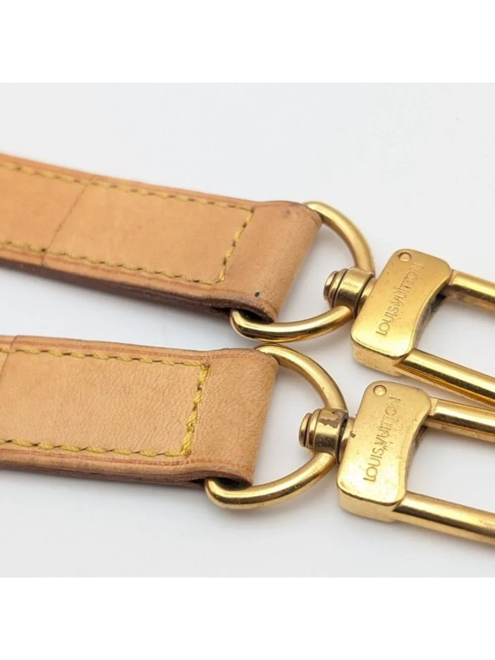 Louis Vuitton Shoulder Strap Vachetta Leather Adjustable Gold